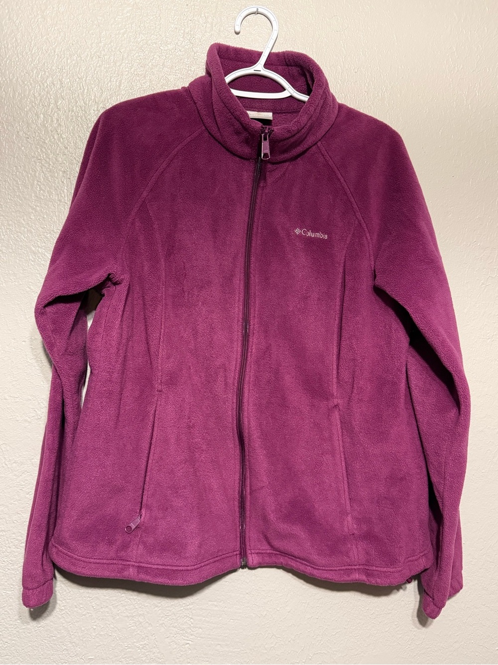 Columbia Women's Benton Springs Full Zip Fleece Jacket Size XL magenta